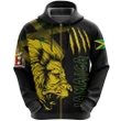 Jamaica Zip-Up Hoodie Lion Coat Of Arms Zipper Hoodie