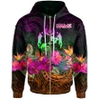 Tonga Polynesian Personalised Zip-Up Hoodie Summer Hibiscus