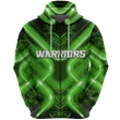 (Custom Personalised) New Zealand Warriors Rugby Zip Hoodie Original Style Green, Custom Text And Number A7
