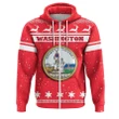Christmas Washington Coat Of Arms Zip Hoodie JW09