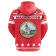Christmas Washington Coat Of Arms Zip Hoodie JW09