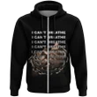 United States Hoodie Zip I Can't Breathe
