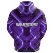 (Custom Personalised) New Zealand Warriors Rugby Zip Hoodie Original Style - Purple A7