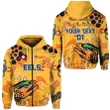 (Custom Personalised) Parramatta Zip Hoodie Eels Indigenous Naidoc Heal Country! Heal Our Nation - Gold, Custom Text And Number