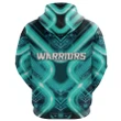 New Zealand Warriors Rugby Zip Hoodie Original Style - Turquoise A7