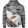 (Custom Personalised) Rewa Rugby Union Fiji Zip Hoodie Special Version - White, Custom Text And Number A7