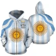 Argentina Football Zip Up Hoodie K4