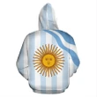 Argentina Football Zip Up Hoodie K4