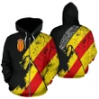 Catalonia Hoodie Zip-Up Grunge Flag Special A18