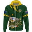 1stTheWorld Australia Zipper Hoodie, Australia Coat Of Arms Green