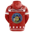 Christmas wisconsin Coat Of Arms Zip Hoodie JW09