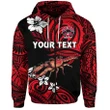 (Custom Personalised) Rewa Rugby Union Fiji Zip Hoodie Unique Vibes - Red A7
