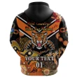 (Custom Personalised) Wests Zip Hoodie Tigers Indigenous Naidoc Heal Country! Heal Our Nation - Black, Custom Text And Number A7