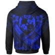 Tonga Custom Polynesian  Zip-Up Hoodie - Tonga Blue Seal Camisole Hibiscus Style - BN18