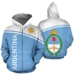 Argentina All Over Zip-Up Hoodie Curve Version Bn09