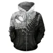 New Zealand Rugby Zip-up Hoodie Maori Rugby Style