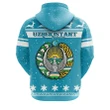 Christmas Uzbekistan Coat Of Arms Zip Hoodie JW09