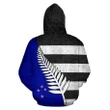 Aotearoa-New Zealand Hoodie Silver Fern Zip-Up Th5