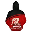 African Delta Sigma Theta Zip-Up Hoodie Black Curve Style BN01