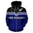 New Zealand Aotearoa Zip-Up Hoodie A0