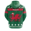 Christmas Wales Coat Of Arms Zip Hoodie JW09