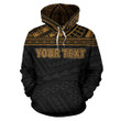 Poly All Over Zip-Up Hoodie - Polynesian Gold Custom Version - Bn09