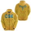 VINOD (Custom Personalised) CSK Zip Hoodie Cricket Traditional Pride Yellow
