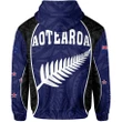 New Zealand Hoodie Zip - Blue - Gel Style - Happy Waitangi Day - J6