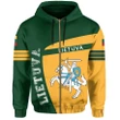 (Lietuva) Lithuania Coat Off Arms Sport Zip-Up Hoodie Premium Style