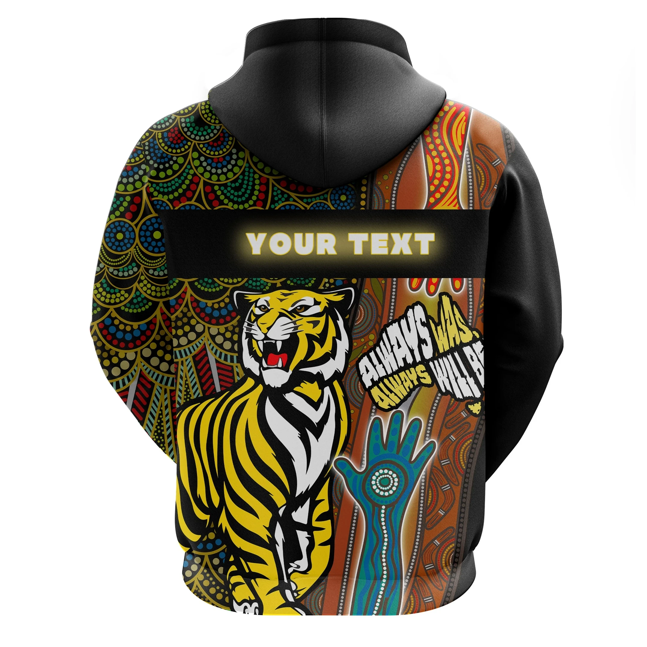(Custom Personalised) Richmond Naidoc Week Zip Hoodie Tigers Aboriginal Sport Style A7