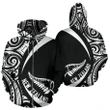 New Zealand Maori Pattern Zip-Up Hoodie - Circle Style J1