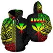 Hawaii Hoodie Reggae Half Style (Zip