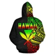 Hawaii Hoodie Reggae - Half Style (Zip) TH5