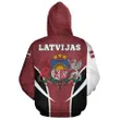 Latvia Hoodie Zip Active A18