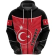 Turkey Türkiye Zip Hoodie Circle Stripes Flag Version