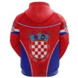 Croatia Zip Hoodie Circle Stripes Flag Version Hrvatska K13