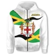 Jamaica Waving Flag Zip Hoodie