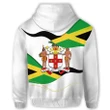 Jamaica Waving Flag Zip Hoodie K5