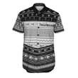 Polynesian Men's Short Sleeve Shirt , Black Style