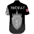 1sttheworld Short Sleeve Shirt - Norway Coat Of Arms A31