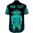 (Custom ) 1sttheworld Tyr Tattoo Cyan Short Sleeve Shirt A27