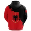 Albania Zip Hoodie Red Braved Version K12