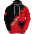 Albania Zip Hoodie Red Braved Version
