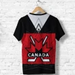 Canada Hockey T Shirt - Maple Leaf Red K4