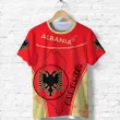 Albania T Shirt Circle Stripes Flag Version K13