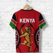 Kenya Lion T Shirt Maasai Shield K4