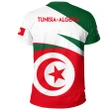 1sttheworld Algeria - Tunisia T-shirt Active Flag A10