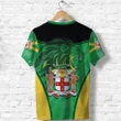 Jamaica Lion T Shirt Circle Stripes Flag Version K13