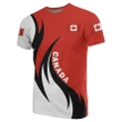 Canada T-Shirt Coat Of Arms Fire Style