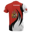 Canada T-Shirt Coat Of Arms Fire Style J71